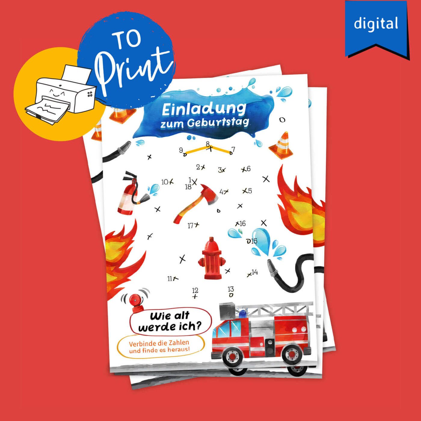 6. Geburtstag Karte Einladung digitaler Download zum Herunterladen und Ausdrucken Kindergeburtstag OZ 6. Geburtstag Karte Einladung digitaler Download zum Herunterladen und Ausdrucken Kindergeburtstag OZ