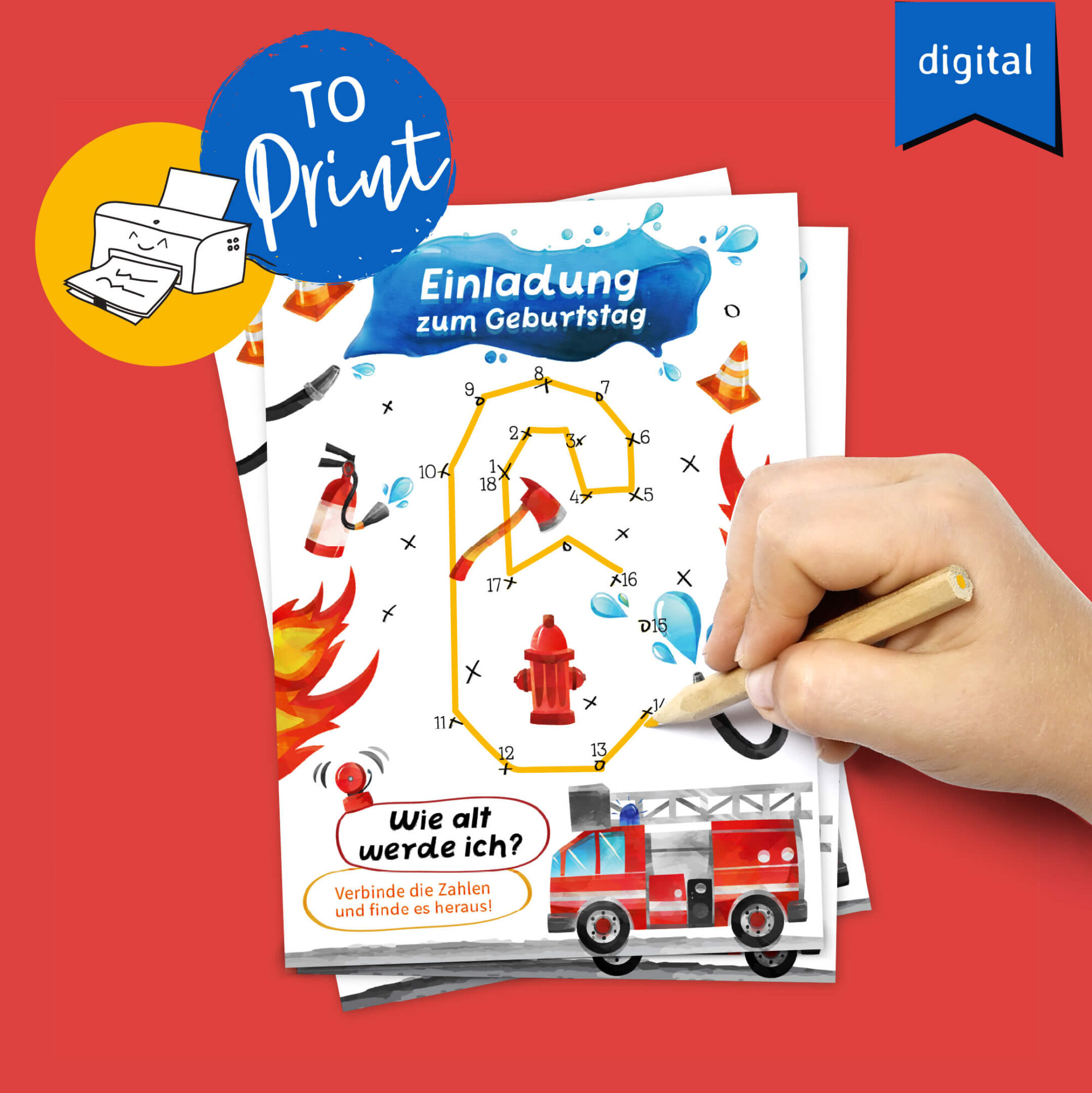6. Geburtstag Karte Einladung digitaler Download zum Herunterladen und Ausdrucken Kindergeburtstag 6. Geburtstag Karte Einladung digitaler Download zum Herunterladen und Ausdrucken Kindergeburtstag